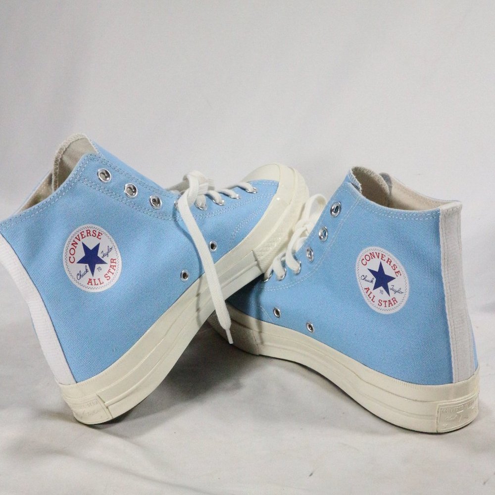 RARE Comme des Garçons PLAY x Chuck 70 High Bright Blue NEW Sz 10.5 US Men - Picture 11 of 15